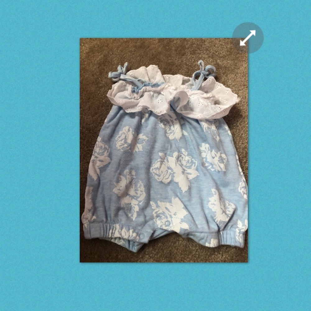 Blue flower romper
